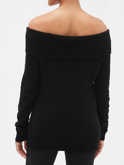 Image number 2 showing, Ribbed Off-Shoulder Sweater