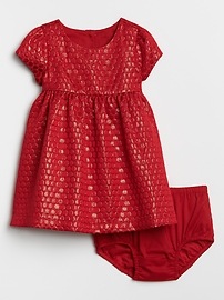 View large product image 3 of 3. Baby Metallic Dot Dress