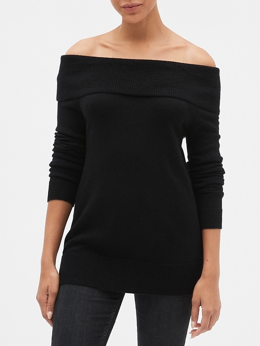 Image number 3 showing, Ribbed Off-Shoulder Sweater