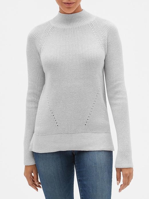 Image number 6 showing, Textured Mockneck Pullover Sweater