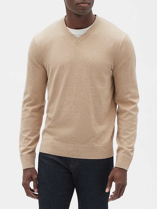 Image number 6 showing, V-Neck Sweater in Cotton