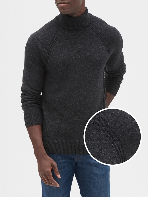 Image number 1 showing, Turtleneck Pullover Sweater in Cotton Blend