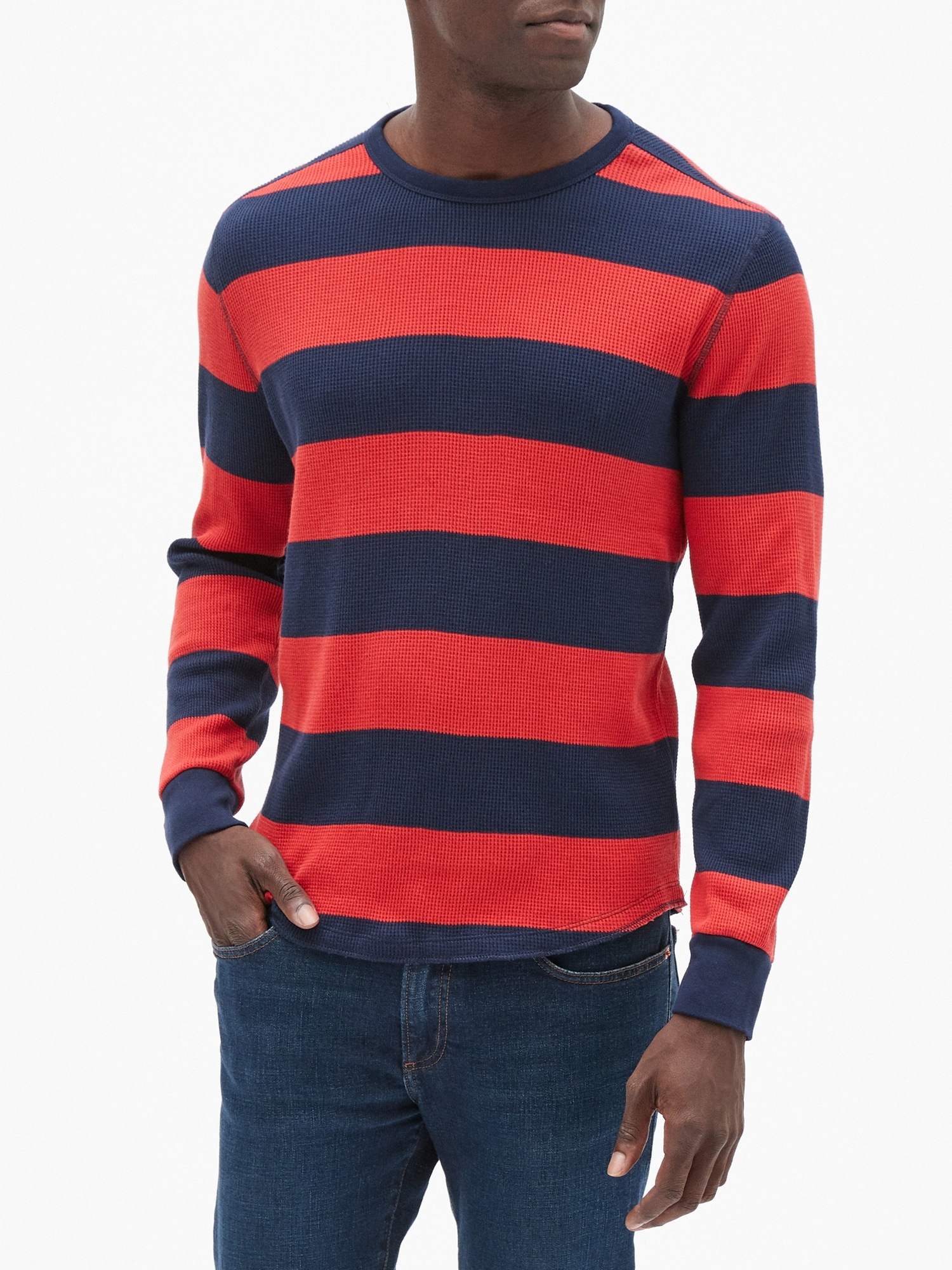 Stripe Thermal T-Shirt | Gap Factory