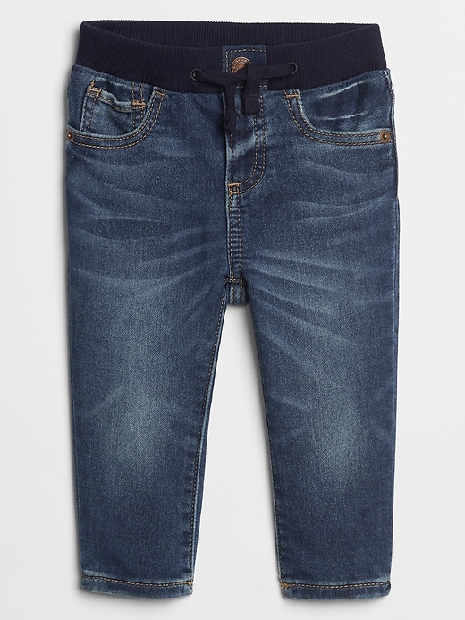 Baby Pull-On Slim Fit Jeans With Washwell
