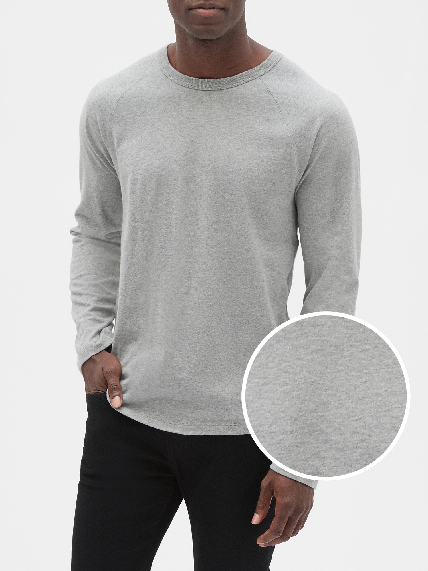Vintage Soft Raglan Long Sleeve Crewneck T-Shirt | Gap Factory