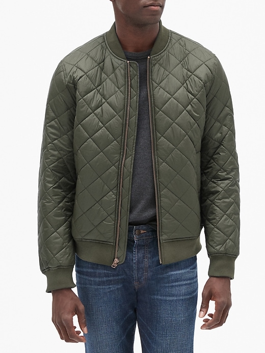 Image number 3 showing, Quilted Bomber Jacket