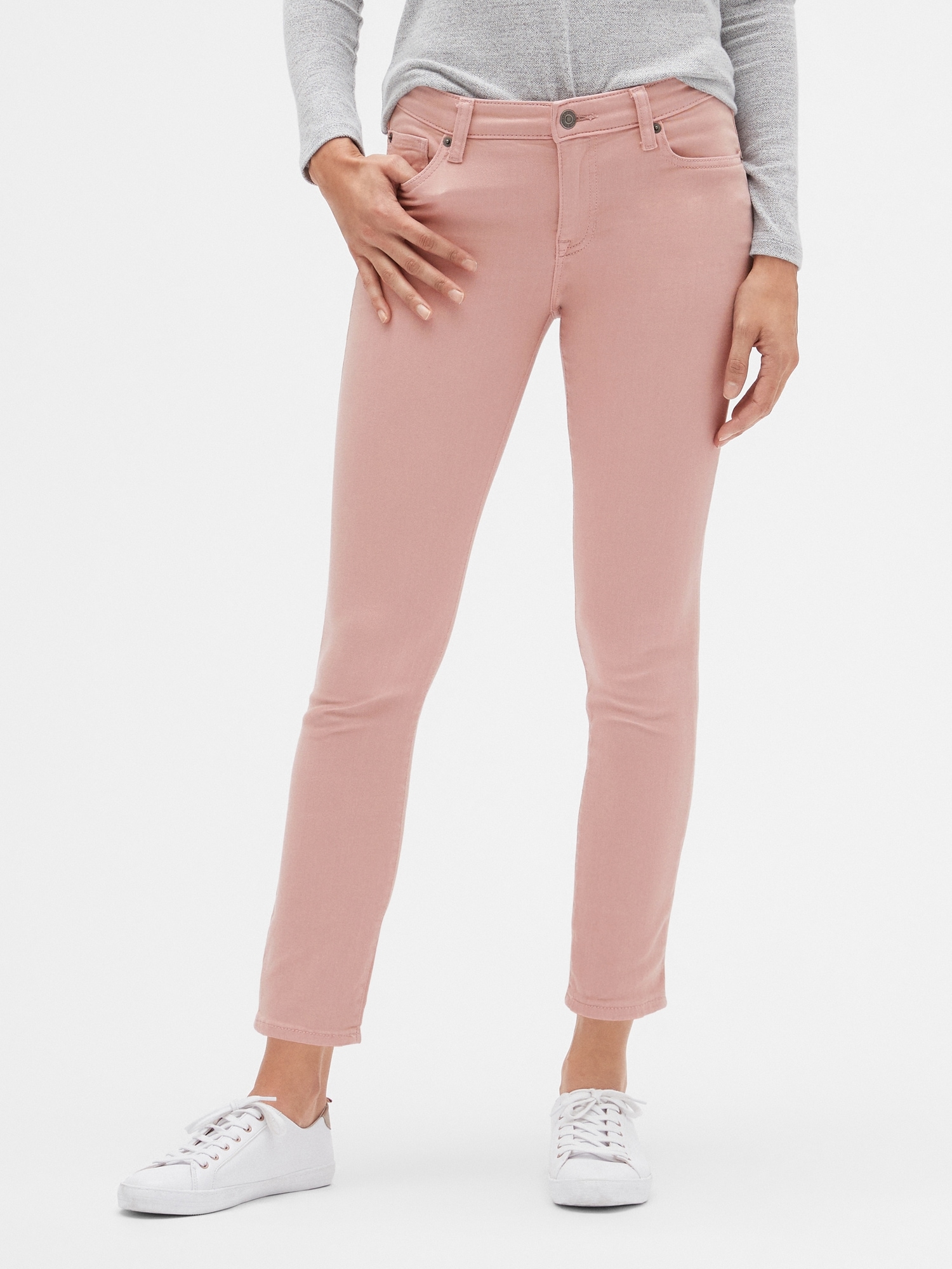 Mid Rise Colored Legging Skimmer Jeans