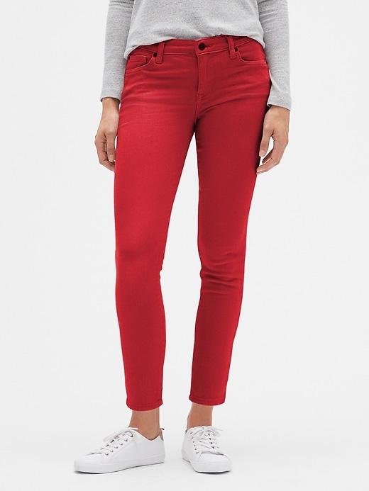 Image number 4 showing, Mid Rise Colored Legging Skimmer Jeans