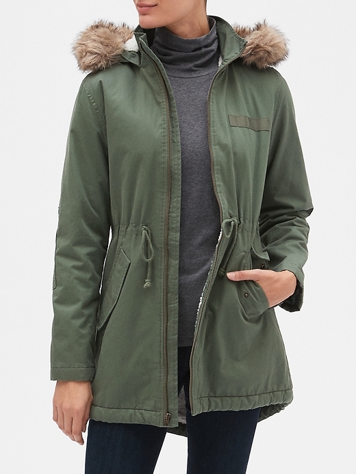 Sherpa lined parka gap shop
