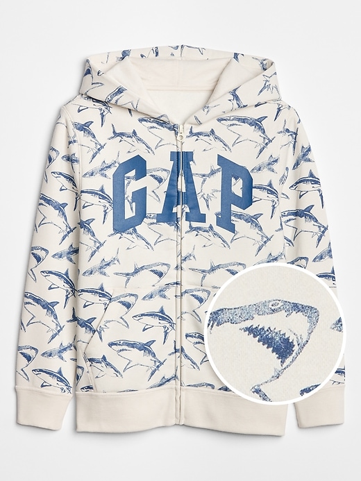 View large product image 1 of 1. Kids Gap Logo Zip Hoodie Sweatshirt