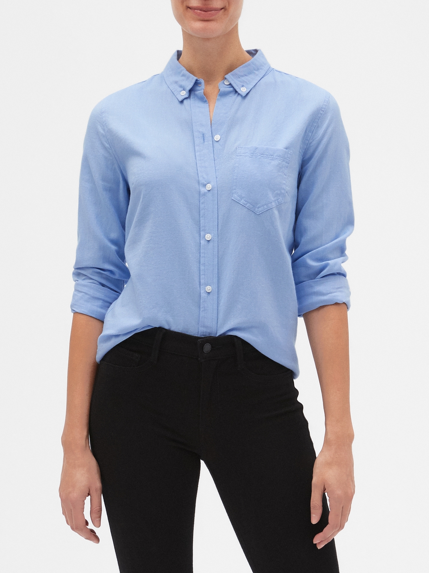 gap fitted boyfriend shirt