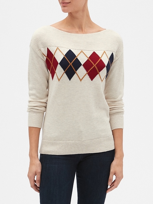 Image number 1 showing, Pullover Boatneck Sweater