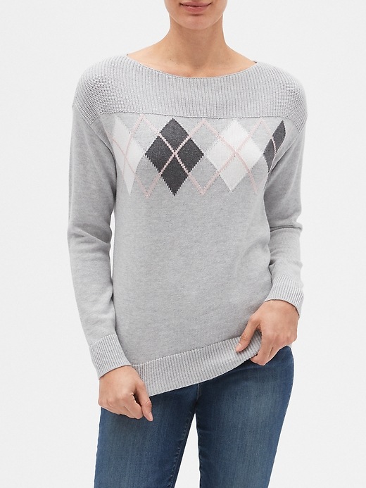 View large product image 1 of 1. Pullover Boatneck Sweater