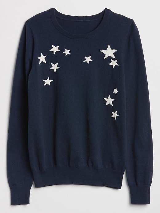Image number 3 showing, Star Crewneck Pullover Sweater