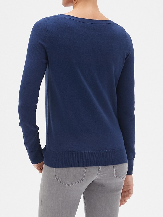 Image number 2 showing, Graphic Boatneck Sweater