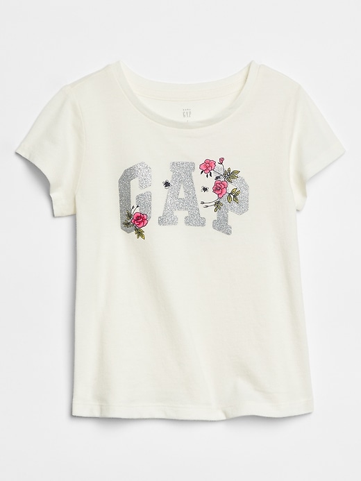 View large product image 1 of 1. Toddler Metallic Gap Logo Short Sleeve T-Shirt