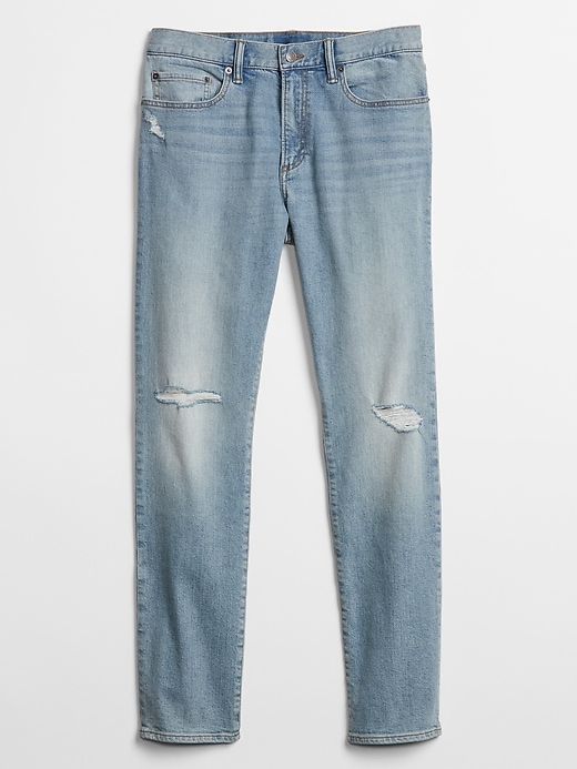Image number 3 showing, Skinny Fit Jeans in Distressed with GapFlex