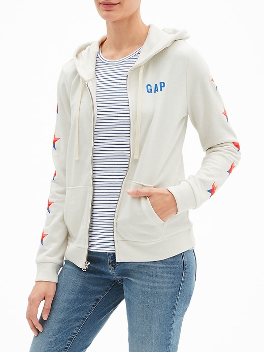 Image number 4 showing, Graphic Zip Hoodie in French Terry