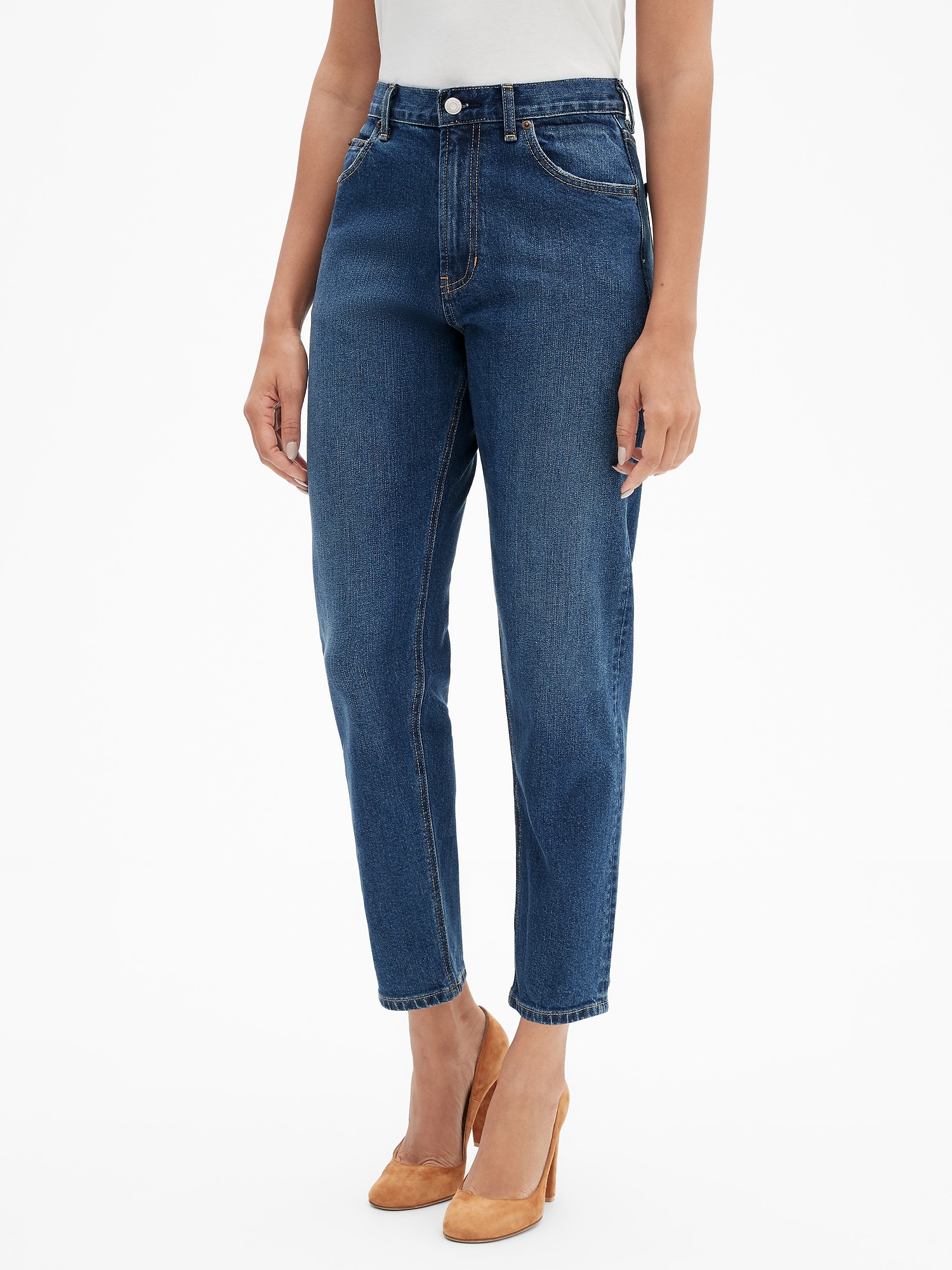 jeans mom high rise