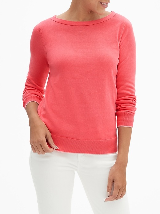 Image number 1 showing, Boatneck Pullover Sweater