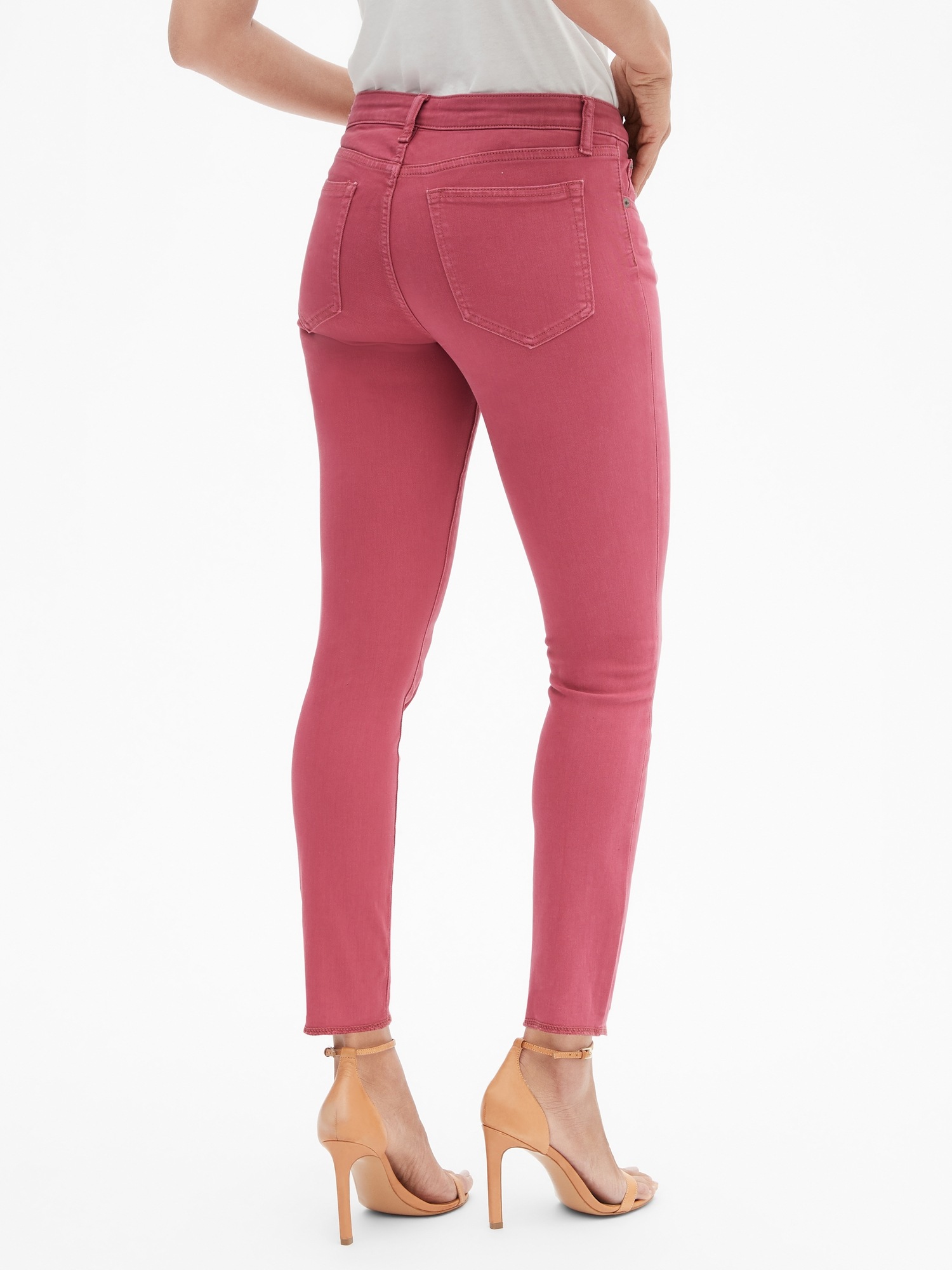 Mid Rise Curvy Legging Skimmer Jeans with Raw Hem Gap Factory