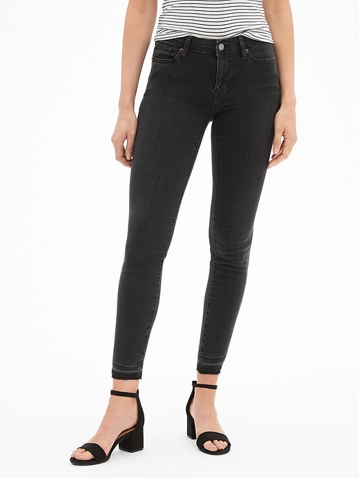 Image number 1 showing, Mid Rise Jeggings Skimmer with Raw-Hem