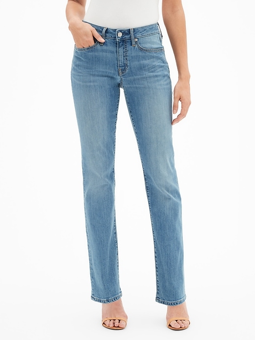 Image number 1 showing, Mid Rise Curvy Classic Straight Jeans