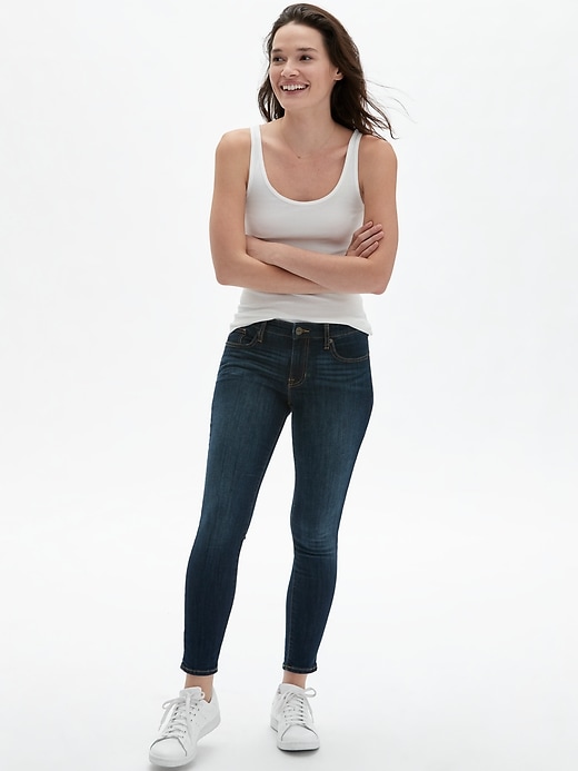 View large product image 1 of 3. Mid Rise Legging Skimmer Jeans