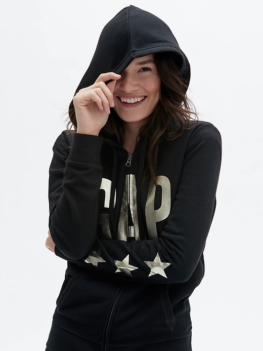 Image number 1 showing, Graphic Zip Hoodie in French Terry