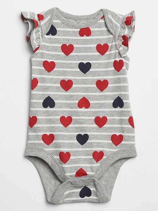 View large product image 1 of 1. Baby Print Flutter Bodysuit