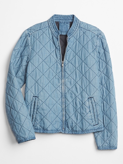 Image number 3 showing, Quilted Bomber Jacket
