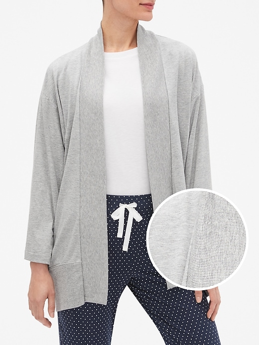 View large product image 1 of 1. Sleep Cardigan in Slub Jersey