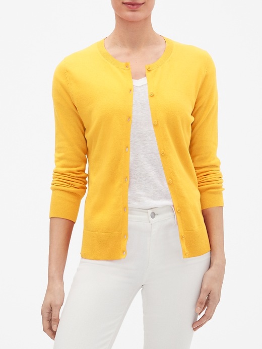 gap yellow cardigan