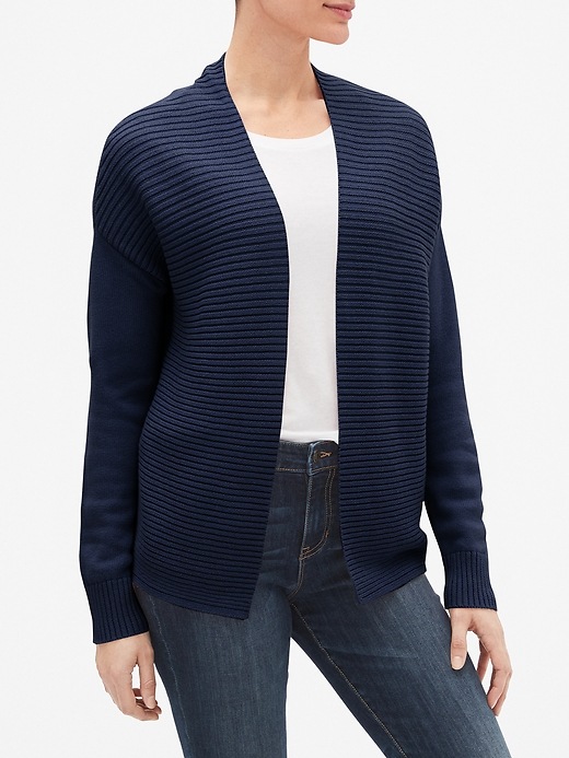 Mix-Stitch Open-Front Cardigan | Gap Factory