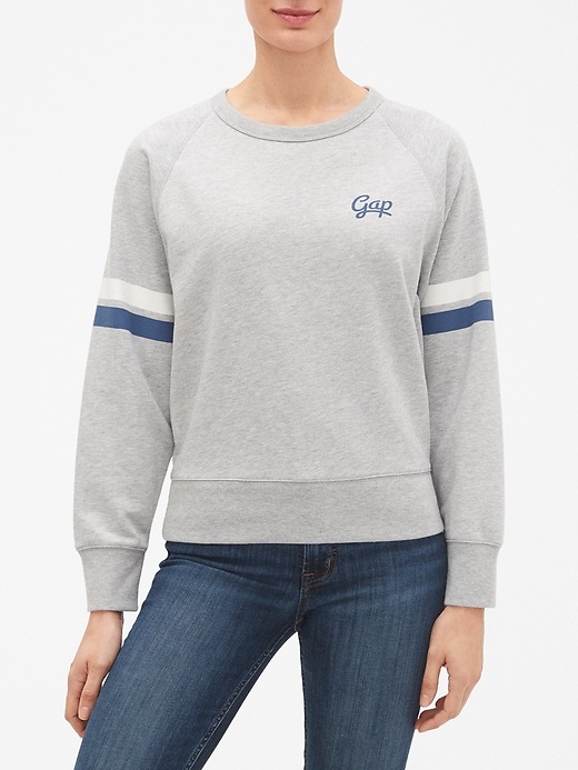 Image number 3 showing, Contrast-Stripe Gap Logo Pullover Sweatshirt