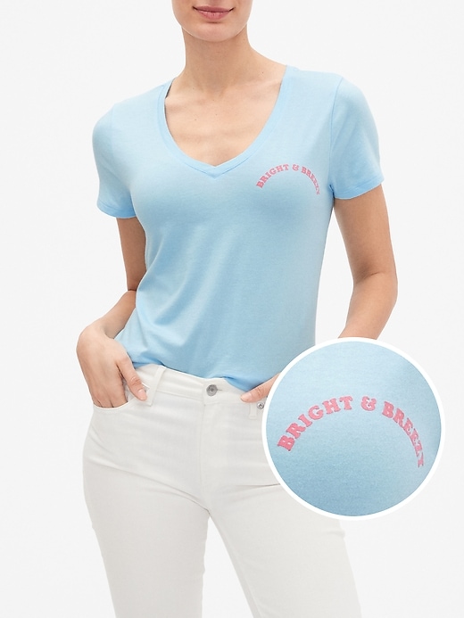 View large product image 1 of 1. Favorite Statement Graphic V-Neck T-Shirt