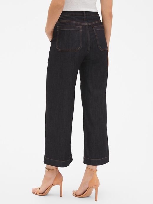 Image number 2 showing, High Rise Utility Wide-Leg Jeans
