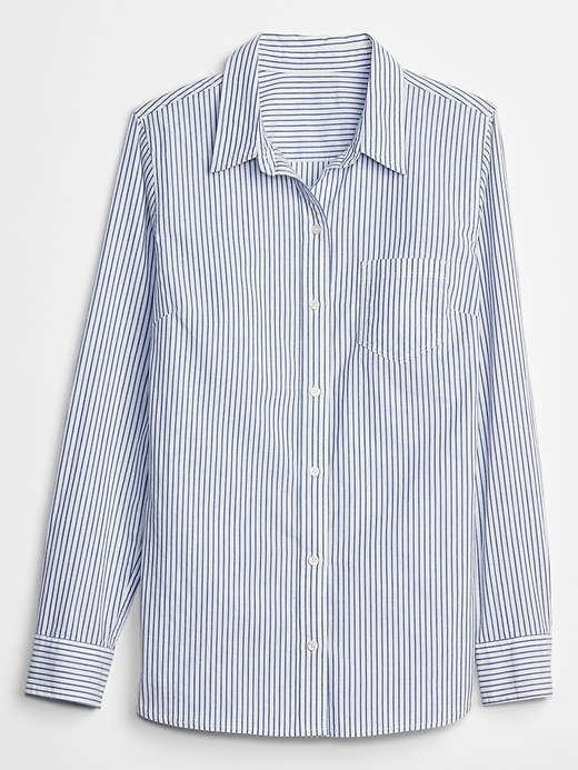 View large product image 1 of 1. Stripe Long Sleeve Shirt in Poplin