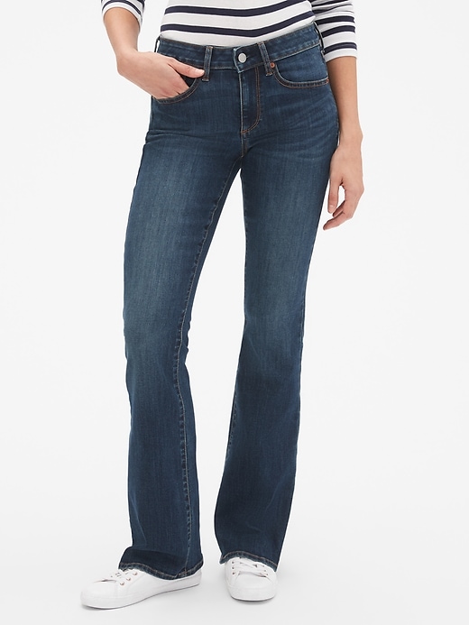 Image number 1 showing, Mid Rise Curvy Perfect Boot Jeans