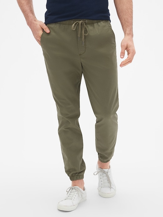 View large product image 1 of 1. Twill Joggers with Washwell&#153