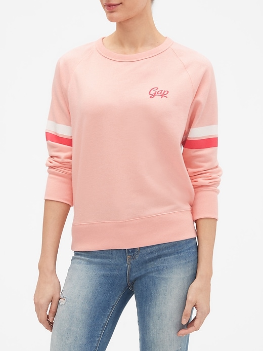 Image number 2 showing, Contrast-Stripe Gap Logo Pullover Sweatshirt