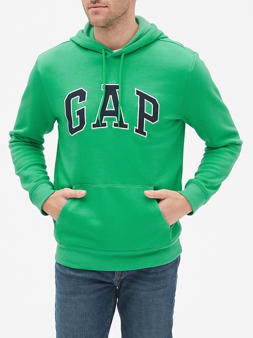 gap logo fleece pullover hoodie
