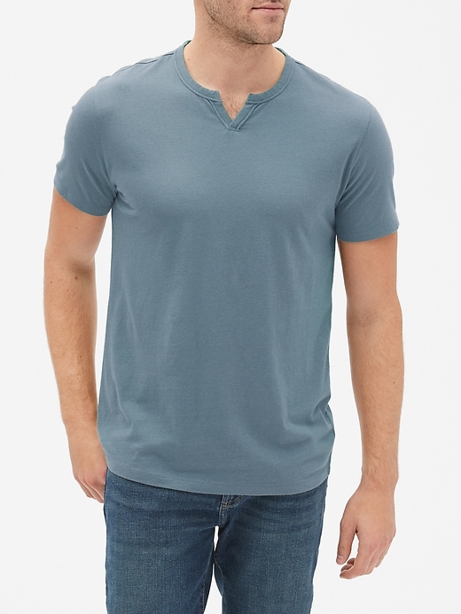 View large product image 1 of 1. Short Sleeve Notch T-Shirt