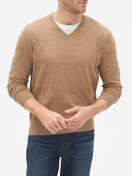 Image number 5 showing, V-Neck Sweater in Cotton