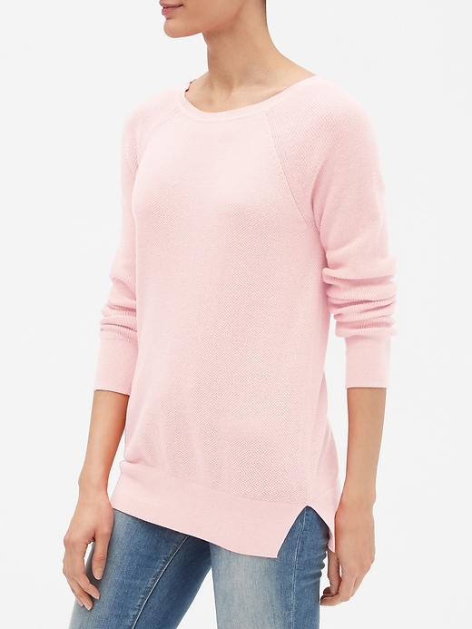 View large product image 1 of 1. Raglan Boatneck Sweater Tunic