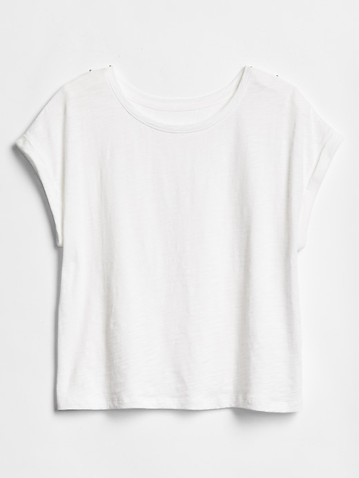 売れ筋商品|||ケネスコール カットソー トップス レディース Women's Short Dolman-Sleeve Cropped Shirt Pure White Easy Cropped Dolman-Sleeve T-Shirt | Gap Factory