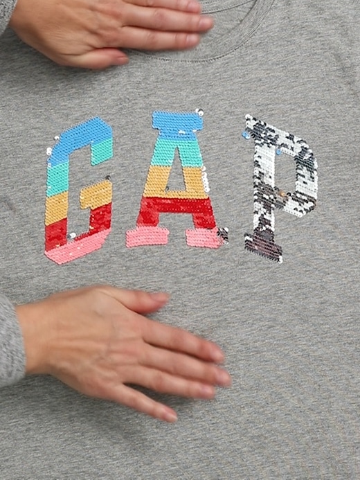 Image number 3 showing, Kids Flippy Sequin Gap Logo T-Shirt