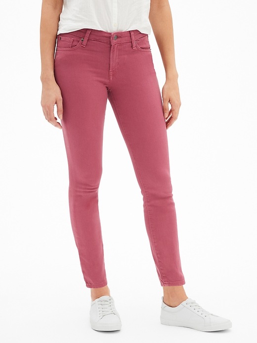 Image number 4 showing, Mid Rise Colored Legging Skimmer Jeans