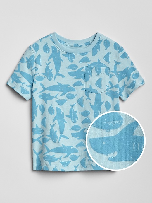 View large product image 1 of 1. Toddler Print Short Sleeve Pocket T-Shirt