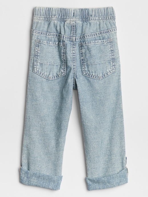 Image number 2 showing, Toddler Chambray Pull-On Pants in Slim Fit